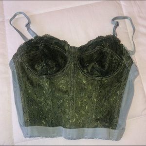 Trendy Green Corset Top💚